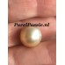 Gouden Zuidzee zoutwaterparel zonder coller ca.11mm a 12mm geboord  y