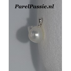 Witte Zuidzee parel hanger witgoud zoutwater 10x11mm 14k ,, nieuwe foto volgt