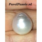 Zuidzee parel Australische wit barok druppel 14 x 15,5mm zoutwater koopje  y